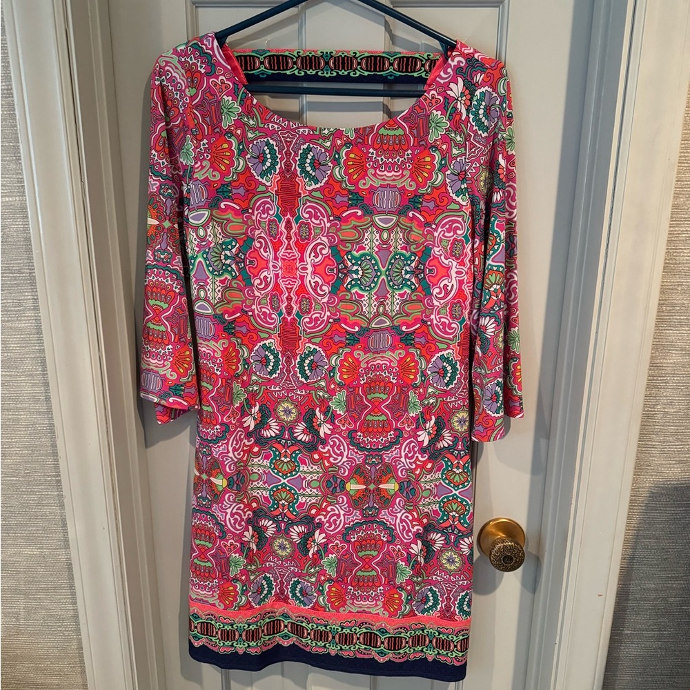 Ladies size small dress. Laundry by Shelli Segal. Multi color sheath dress.